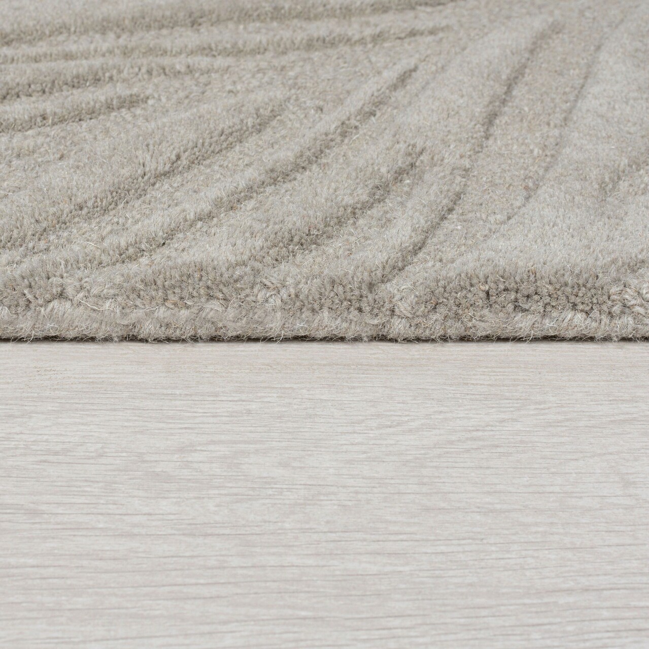 Covor Lino Leaf Grey, Flair Rugs, D160 cm, lana, gri