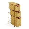 Organizator pentru baie cu 3 compartimente Melissa, Versa, 15.5x28x57 cm, galben mustar