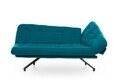 Canapea extensibila Coxy, Futon, 3 locuri, 110x200 cm, metal, verde petrol