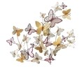 Decoratiune de perete Butterflies Bordeaux, Mauro Ferretti, 132x95.5 cm, fier, multicolor