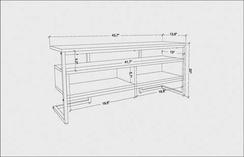 Comoda TV, Retricy, Merrion, 110x35x49.9 cm, PAL, Auriu / Gri închis