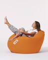 Fotoliu puf, Bean Bag, Ferndale Premium XXL, 115 x 130 cm, poliester impermeabil, portocaliu