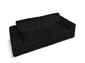 Canapea 4 locuri, Kendal, Micadoni Home, BL, 255x103x79 cm, catifea, negru