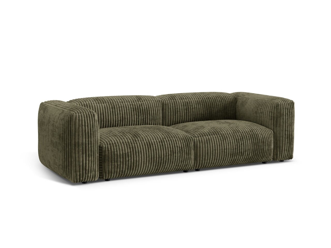 Canapea modulara 3 locuri, Martina-212, Micadoni Home, 240x106x75 cm, velur, verde muschi - 1 | YEO