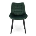 Scaun Colin, Homla, 63x51x88 cm, metal/catifea, verde