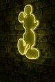 Decoratiune luminoasa LED, Mickey Mouse,  Benzi flexibile de neon, DC 12 V, Galben