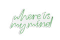 Decoratiune luminoasa LED, Where Is My Mind, Benzi flexibile de neon, DC 12 V, Verde