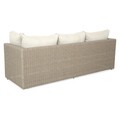 Set mobilier pentru gradina/terasa, Casaboa, coltar + masa, aluminiu/fibre sintetice, natur/crem