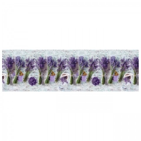 Covor rezistent Webtappeti Lavanda 58 x 240 cm, gri/mov/verde