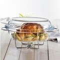 Chafing dish / Vas termorezistent cu incalzitor Oval Saule, Ambition, 4.5 L, sticla