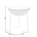 Set mobilier de gradina 3 piese Acapulco, Pakoworld, masa cu 2 scaune, 72x77x85 cm, ratan sintetic/metal/sticla, alb