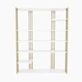 Corp biblioteca, Zena Home, Jenny, 120x160x29.6 cm, PAL, Alb/Auriu