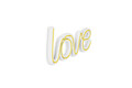 Decoratiune luminoasa LED, Love, Benzi flexibile de neon, DC 12 V, Galben