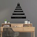 Decoratiune de perete, Success Steps, Metal, Dimensiune: 67 x 70 cm, Negru