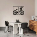 Decoratiune de perete, Nostalgic Bike, Metal, 43 x 70 cm, 2 piese, Negru