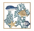 Decoratiune de perete Fish, Mauro Ferretti, 50.2 x 50.2 cm, fier, multicolor