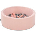 Piscina cu bile, Bubble Pops v14, 150 bile, Ø85 x 30 cm, bumbac/plastic, roz