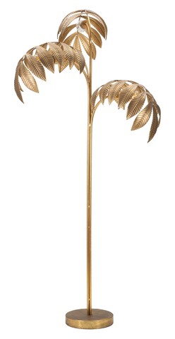 Lampadar, Leaf, Mauro Ferretti, 3 x E27, 40W, Ø68 x 164 cm, fier, auriu