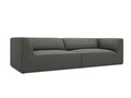 Canapea 4 locuri, Ruby, Micadoni Home, BL, 302x93x69 cm, velur, gri inchis