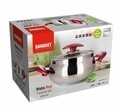 Cratita cu capac, Vista Red, Banquet, 2.6 L, inox/sticla