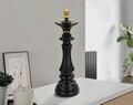 Statueta decorativa / Piesa de sah Regina, Black Queen, Mauro Ferretti, Ø12 x 37 cm, polirasina, negru/auriu