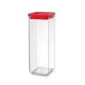 Recipient cu capac pentru depozitare, Brabantia, 2.5 L, plastic, rosu