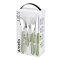 Set tacamuri 24 piese, Amefa, Eclat, inox, verde