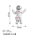 Decoratiune, Peace Sign Astronaut, 35x47x10 cm, Poliester, Alb/Gri