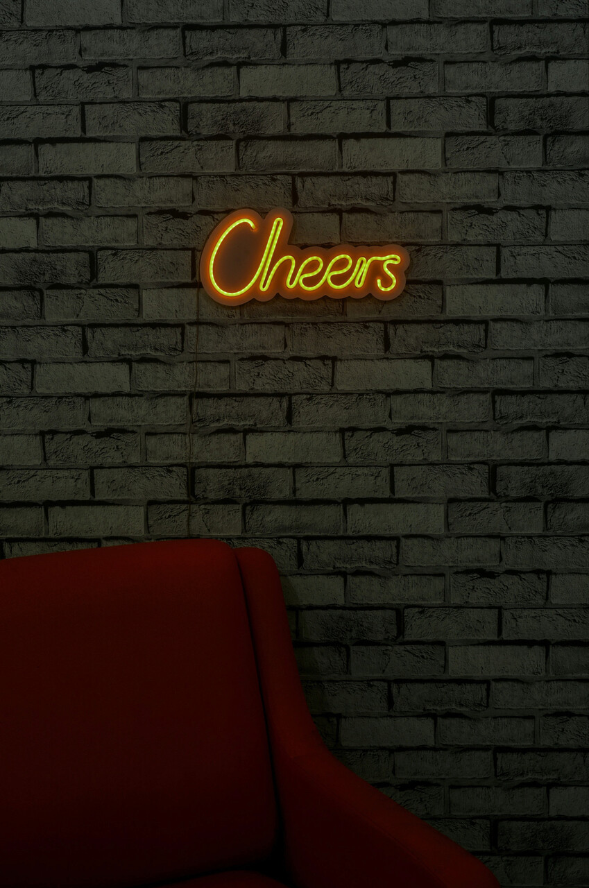 Decoratiune luminoasa LED, Cheers, Benzi flexibile de neon, DC 12 V, Galben - 1 | YEO