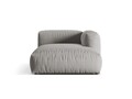 Sezlong modular living dreapta 1 loc, Martina-169, Micadoni Home, 176x123x75 cm, tesatura structurata catifelata, gri deschis