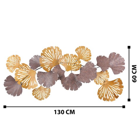 Decoratiune de perete, Gergo, Metal, Cadru: 100% LEMN (grosime: 3 cm), Multicolor