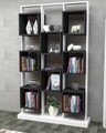 Biblioteca Edge, Decorotika, 120x29.5x188 cm, alb/negru