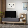 Comoda TV, Inarch, Dizayn, 180x82x37 cm, Antracit / Nuc