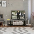 Comoda TV, Homitis, Zitano Tv Stand, 160x37.5x35 cm, Alb / Antracit