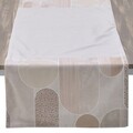 Traversa de masa Beige Brown, InArt, 40x140 cm, catifea