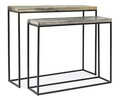 Set 2 console Amira, Bizzotto, 99x29x85 cm, otel/aluminiu