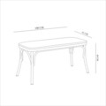 Banca, Vella, Oliver Bench, 100x49x41 cm, PAL, Alb