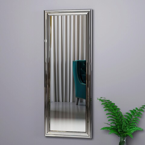 Oglinda decorativa, Siam, Smooth, 40x105x3cm, 100% MDF, Argint