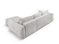 Coltar extensibil dreapta 4 locuri, Kaelle, Micadoni Home, BL, 252x165x87 cm, poliester chenille, gri deschis