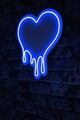 Decoratiune luminoasa LED, Melting Heart,  Benzi flexibile de neon, DC 12 V, Albastru