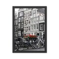 Tablou decorativ, Bicycle (55 x 75), MDF , Polistiren, Negru/Rosu