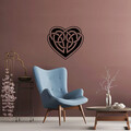 Decoratiune de perete, Love, Metal, Dimensiune: 70 x 64 cm, Negru