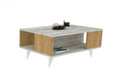 Masuta de cafea, Puqa Design, Seda, 90x39.5x60 cm, PAL, Alb / Safir