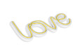 Decoratiune luminoasa LED, Love, Benzi flexibile de neon, DC 12 V, Galben