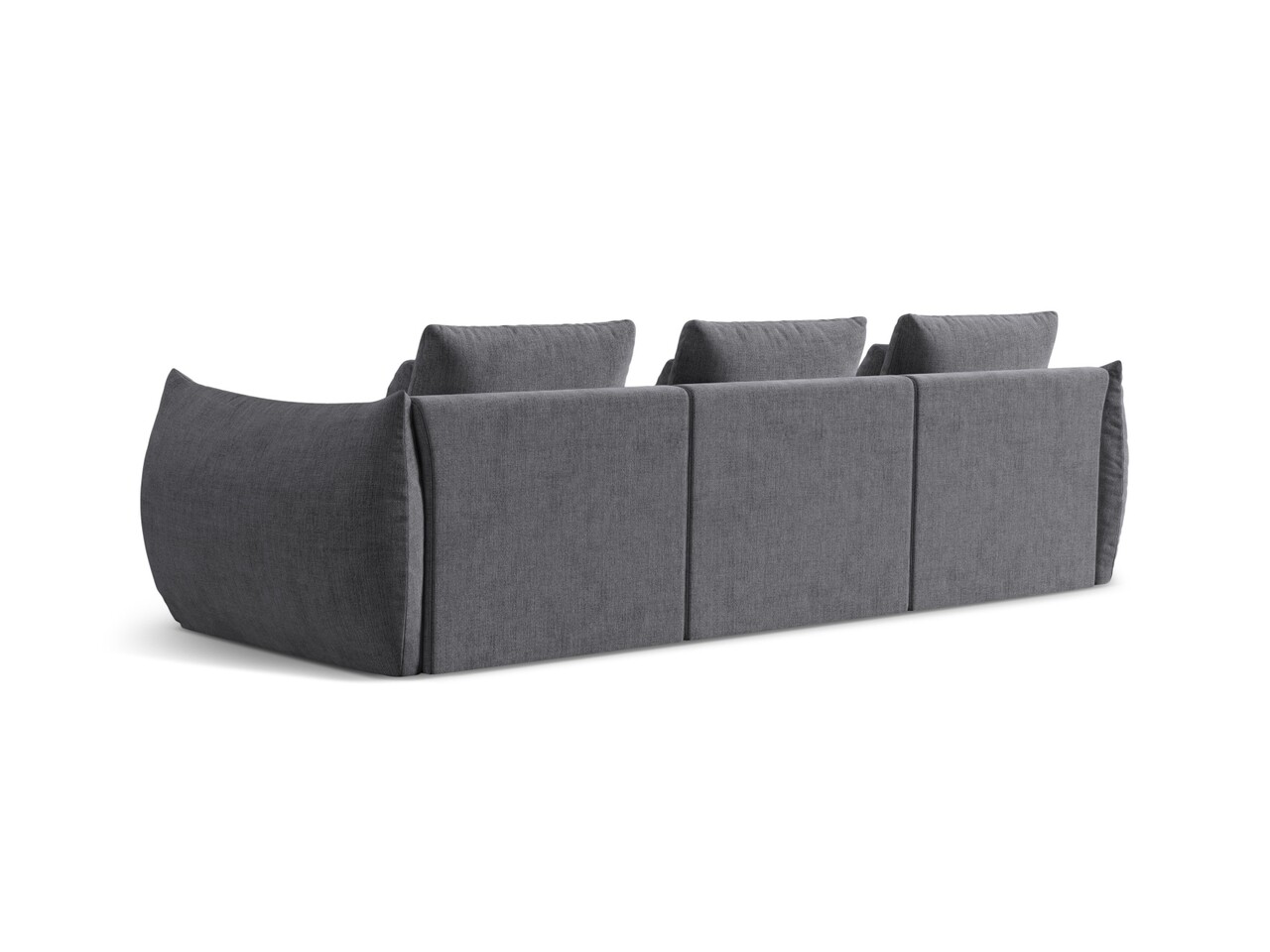 Canapea modulara 4 locuri, Bloom-86, Micadoni Home, 332x106x95 cm, tesatura structurata, gri - 1 | YEO