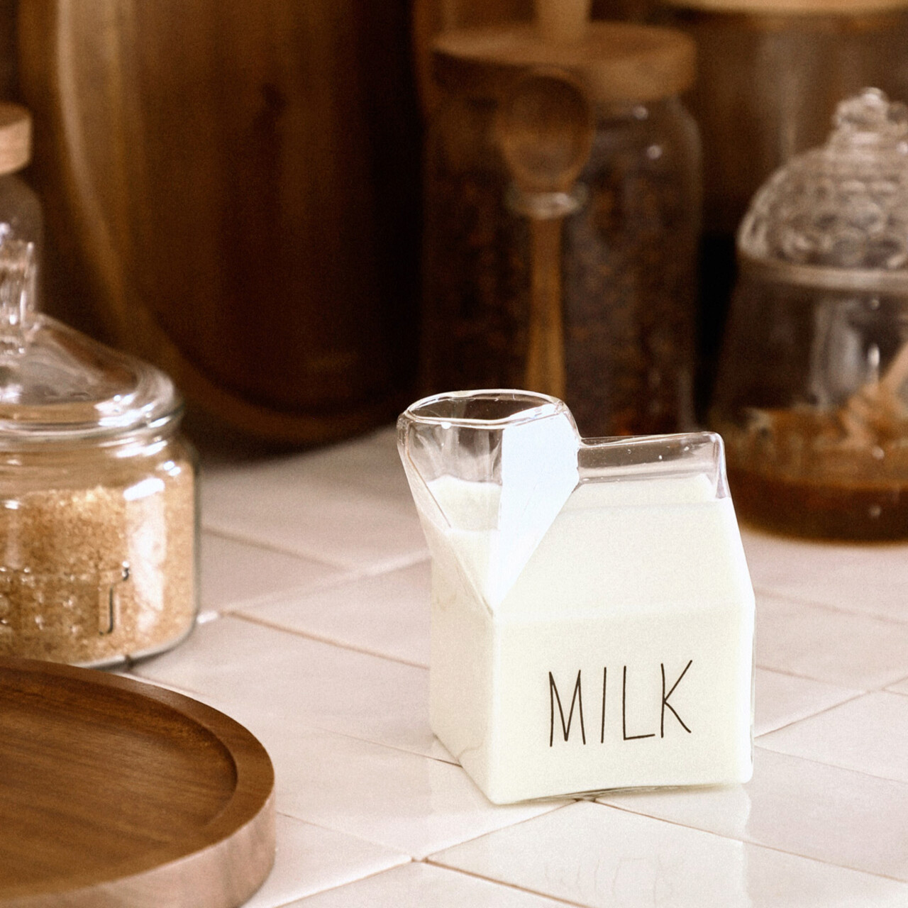 Cana servire lapte / latiera Milki, Homla, 350 ml, sticla borosilicata, transparent