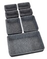 Set 7 organizatoare pentru dulap, Wenko, Felt, 28.5 x 5 x 20 cm, poliester, gri