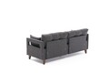 Canapea fixa Comfort, Balcab Home, 3 locuri, 206x80x80 cm, lemn, antracit