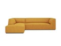 Coltar stanga 4 locuri, Ruby, Micadoni Home, BL, 273x180x69 cm, poliester, galben