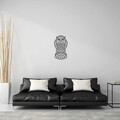 Decoratiune de perete, Owl2 Metal Decor, metal, 27 x 49 cm, negru